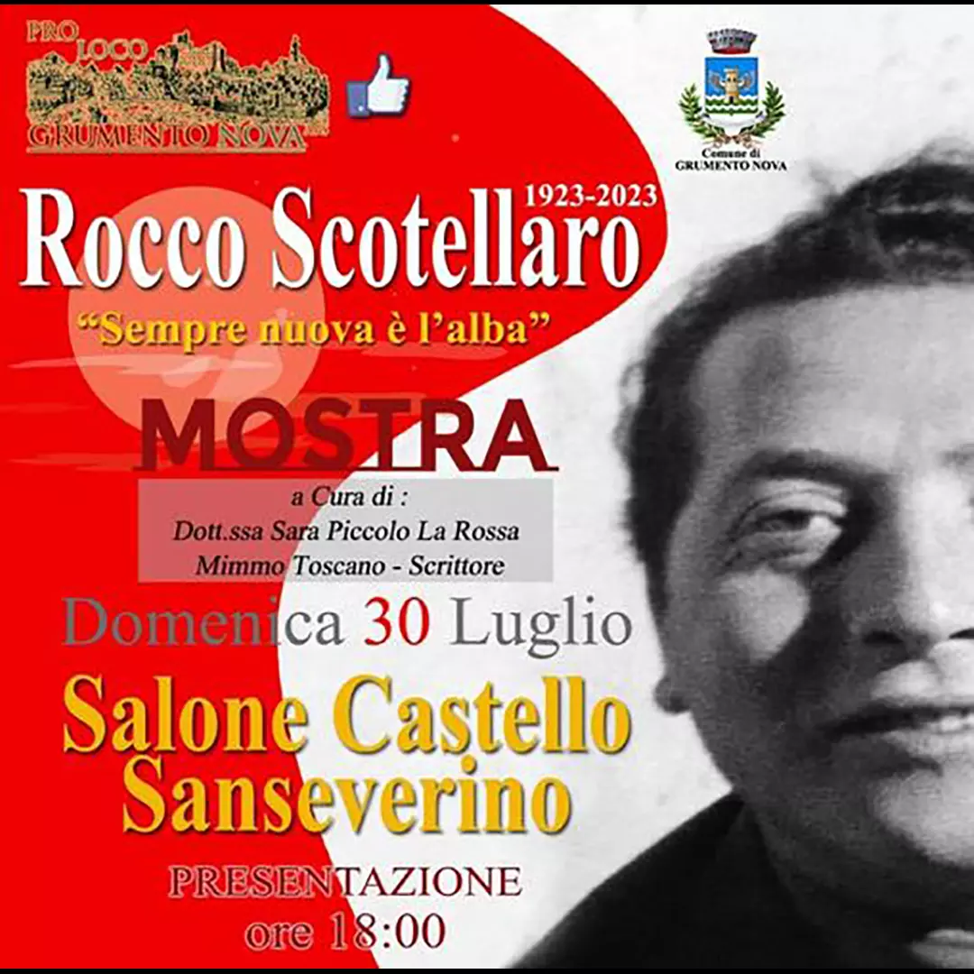 Rocco Scotellaro 1923-2023 "Sempre nuova è l'alba" mostra a Grumento Nova