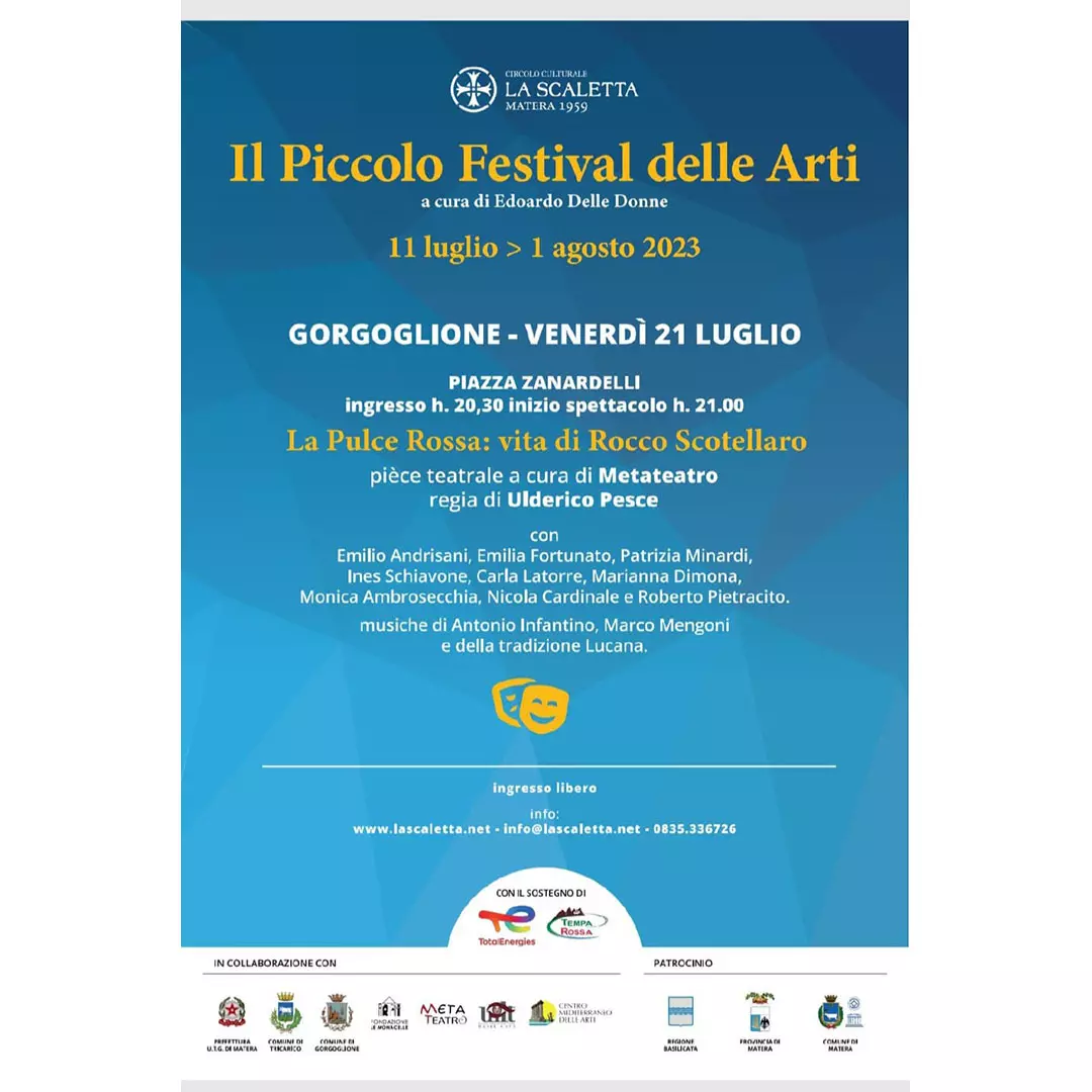 "La Pulce Rossa: vita di Rocco Scotellaro" a Gorgoglione - Il Piccolo Festival delle Arti 2023