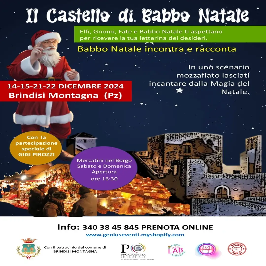 A Brindisi di Montagna Babbo Natale apre il suo castello