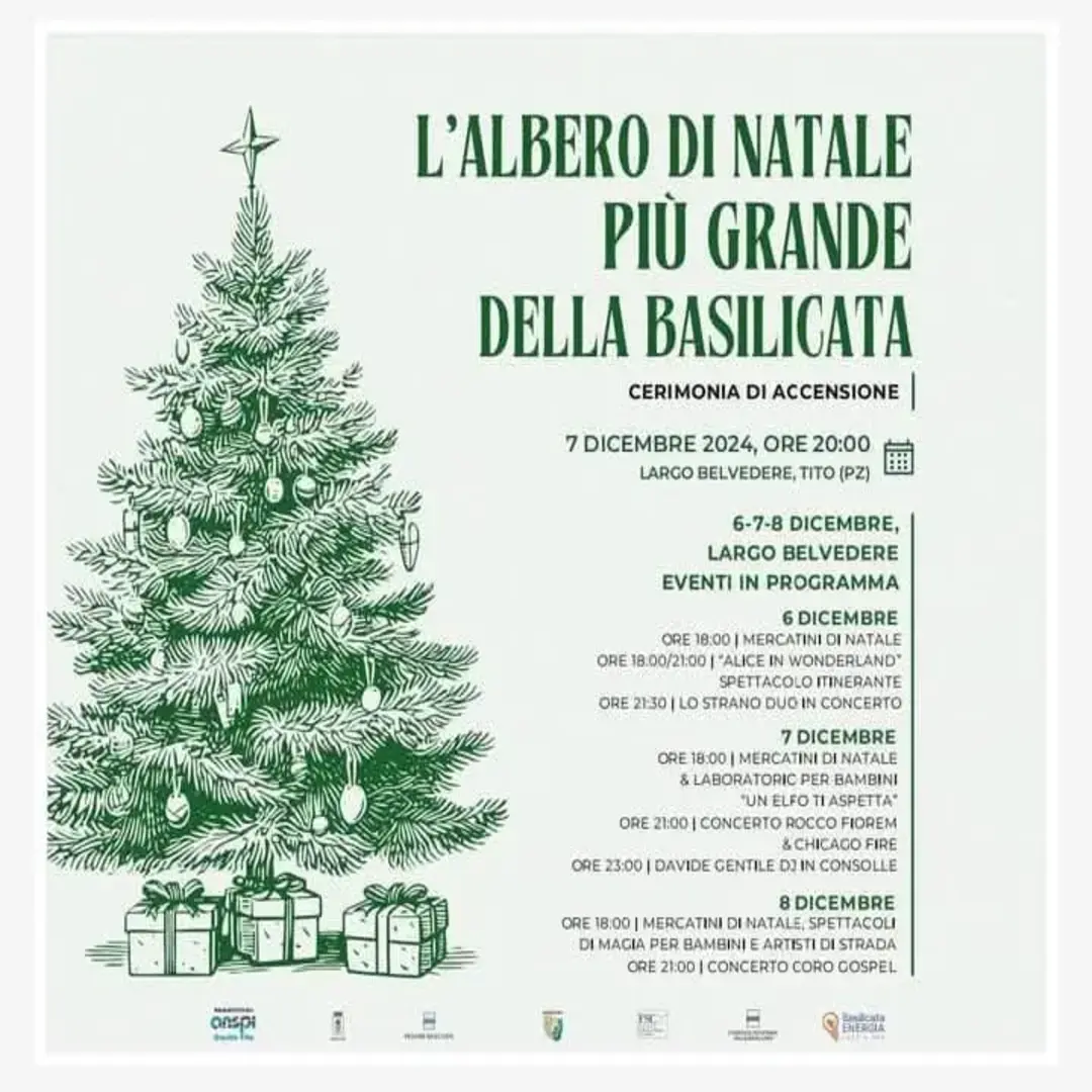 A Tito l'Albero di Natale più grande della Basilicata