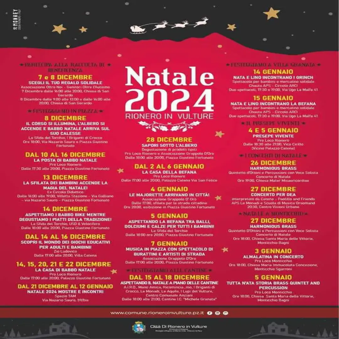 Il Natale a Rionero trabocca di appuntamenti